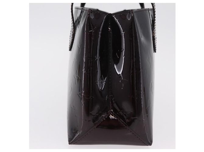 LOUIS VUITTON Monogram Vernis Wilshire PM Hand Bag Amarante M93641 Auth 206294A Bordò - vista 6