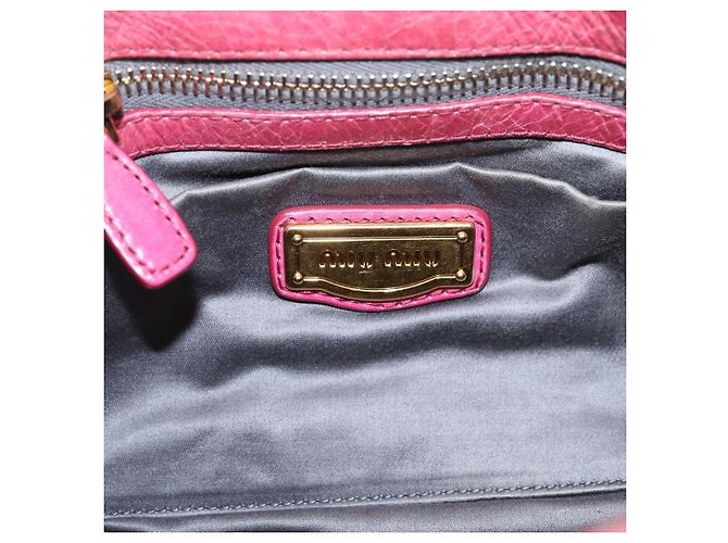 Miu Miu Handtasche Leder 2way Rosa Goldfarben Auth bs37260V Pink - Ansicht 21