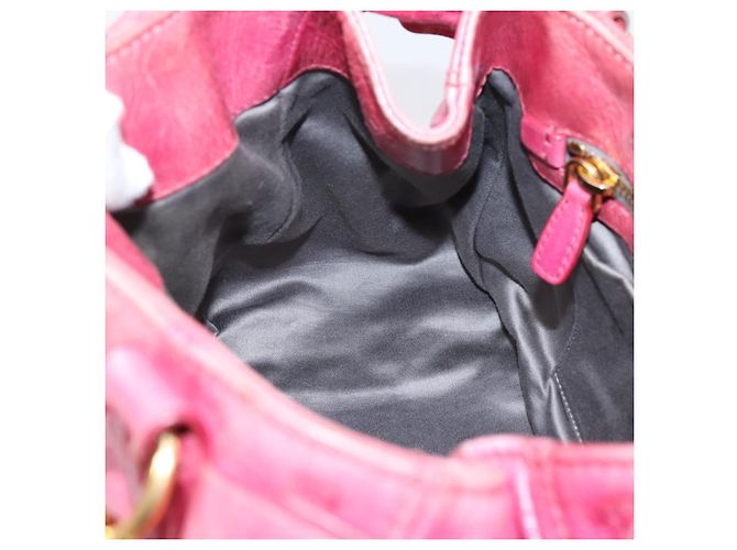 Miu Miu Handtasche Leder 2way Rosa Goldfarben Auth bs37260V Pink - Ansicht 23