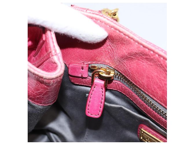 Miu Miu Handtasche Leder 2way Rosa Goldfarben Auth bs37260V Pink - Ansicht 24
