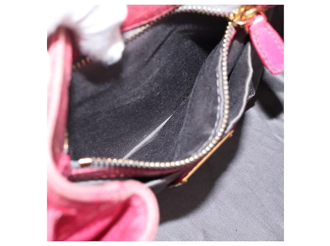 Miu Miu Handtasche Leder 2way Rosa Goldfarben Auth bs37260V Pink - Ansicht 25