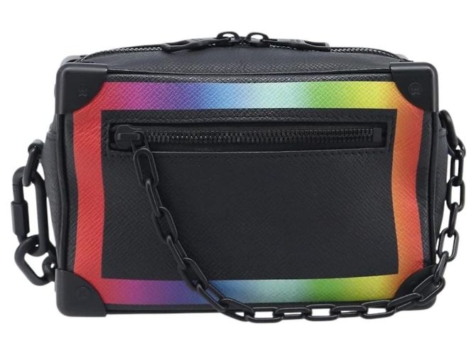 LOUIS VUITTON Taiga Rainbow Mini Soft Trunk Bag Black M30351 LV Auth 203152M Nero - vista 13