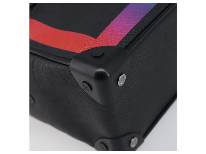 LOUIS VUITTON Taiga Rainbow Mini Soft Trunk Bag Black M30351 LV Auth 203152M Nero - vista 16
