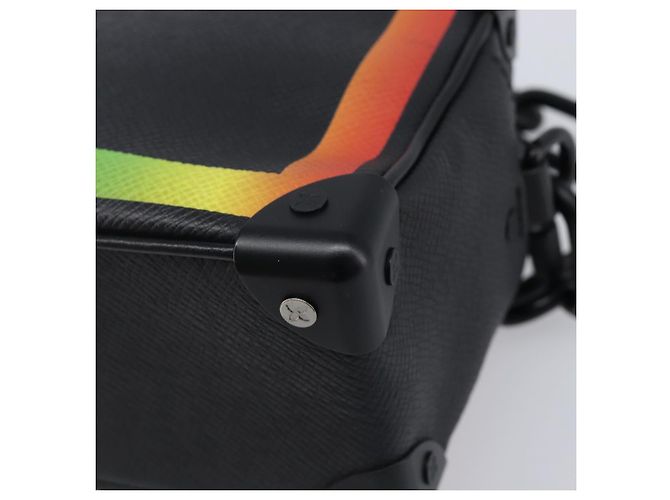 LOUIS VUITTON Taiga Rainbow Mini Soft Trunk Bag Black M30351 LV Auth 203152M Nero - vista 17