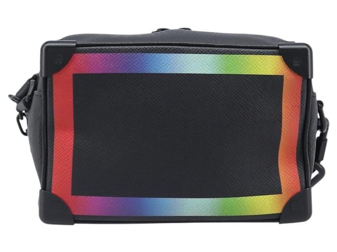 LOUIS VUITTON Taiga Rainbow Mini Soft Trunk Bag Black M30351 LV Auth 203152M Nero - vista 2