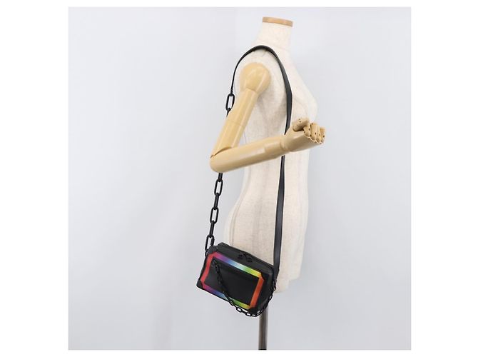 LOUIS VUITTON Taiga Rainbow Mini Soft Trunk Bag Black M30351 LV Auth 203152M Nero - vista 26