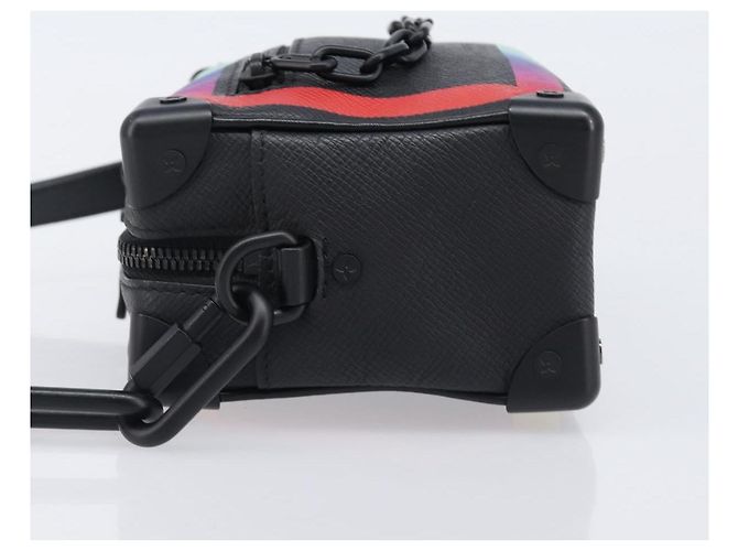 LOUIS VUITTON Taiga Rainbow Mini Soft Trunk Bag Black M30351 LV Auth 203152M Nero - vista 4