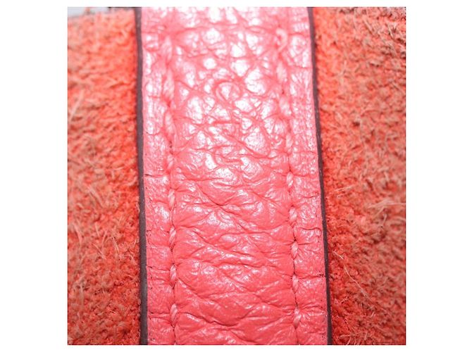 Hermès Sac à main HERMES Pico Tan Lock MM en cuir Rose Argent Auth 203257SAM Argenté - vue 10