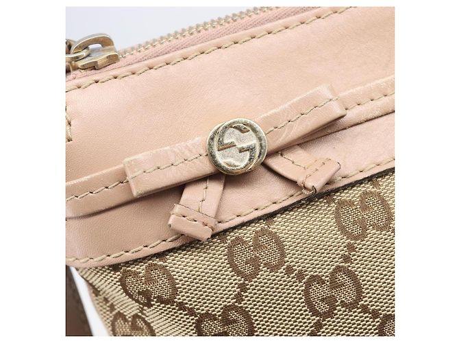 Borsa a tracolla GUCCI GG Canvas Mayfair Beige Gold 257065 Auth 206073V D'oro - vista 20