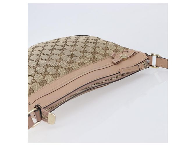 Borsa a tracolla GUCCI GG Canvas Mayfair Beige Gold 257065 Auth 206073V D'oro - vista 6