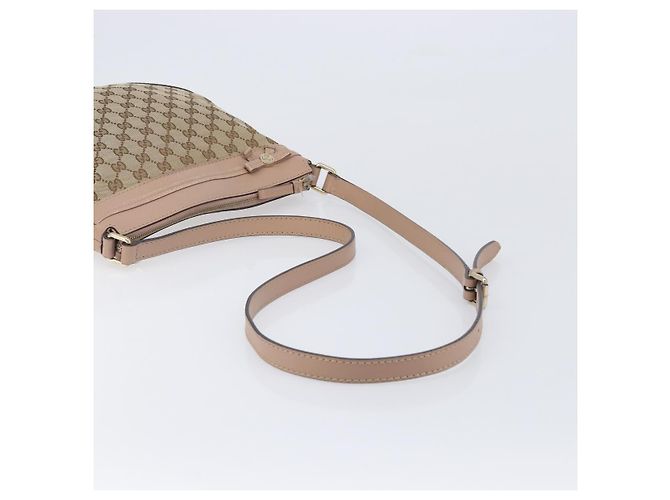 Borsa a tracolla GUCCI GG Canvas Mayfair Beige Gold 257065 Auth 206073V D'oro - vista 7