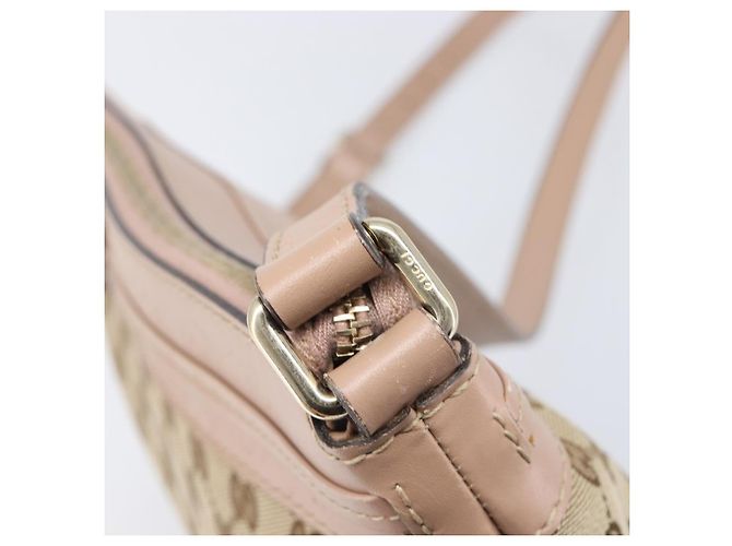 Borsa a tracolla GUCCI GG Canvas Mayfair Beige Gold 257065 Auth 206073V D'oro - vista 9