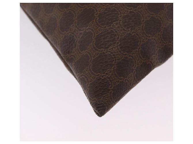 Céline Pouch CELINE Macadam Canvas PVC Brown Gold Tone Auth mr2962 Marrone - vista 10
