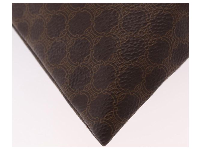 Céline Pouch CELINE Macadam Canvas PVC Brown Gold Tone Auth mr2962 Marrone - vista 15