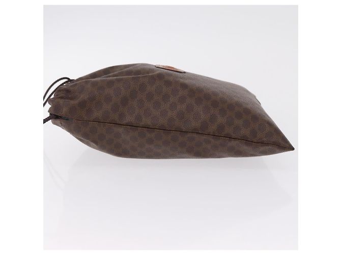 Céline Pouch CELINE Macadam Canvas PVC Brown Gold Tone Auth mr2962 Marrone - vista 4