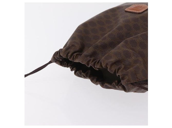 Céline Pouch CELINE Macadam Canvas PVC Brown Gold Tone Auth mr2962 Marrone - vista 6