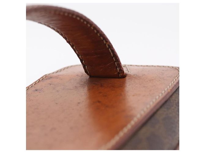 Céline CELINE Macadam Canvas Vanity Handtasche PVC Leather 2way Brown Gold Auth ep16269 Braun Golden - Ansicht 10