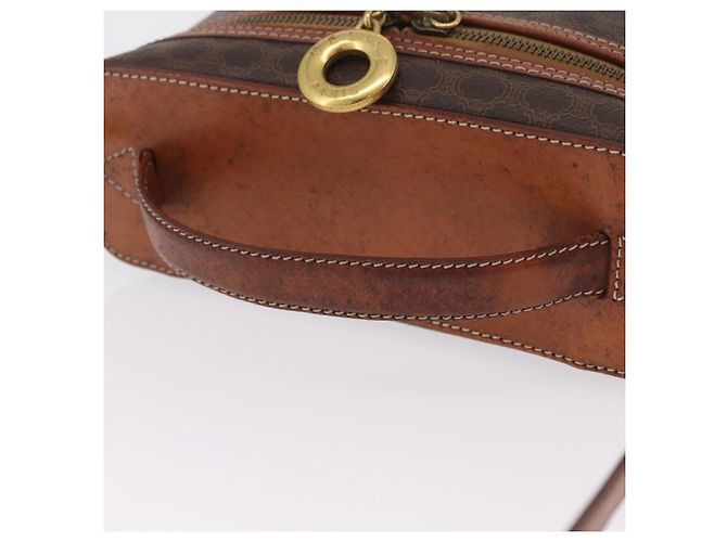 Céline CELINE Macadam Canvas Vanity Handtasche PVC Leather 2way Brown Gold Auth ep16269 Braun Golden - Ansicht 14