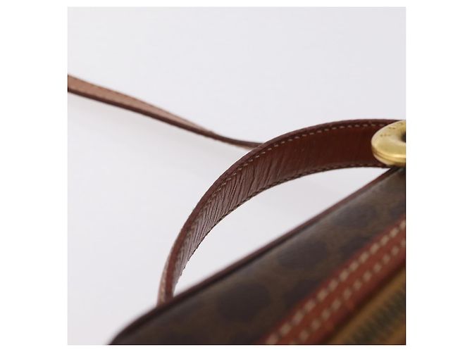 Céline CELINE Macadam Canvas Vanity Handtasche PVC Leather 2way Brown Gold Auth ep16269 Braun Golden - Ansicht 15