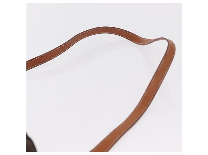 Céline CELINE Macadam Canvas Vanity Handtasche PVC Leather 2way Brown Gold Auth ep16269 Braun Golden - Ansicht 16