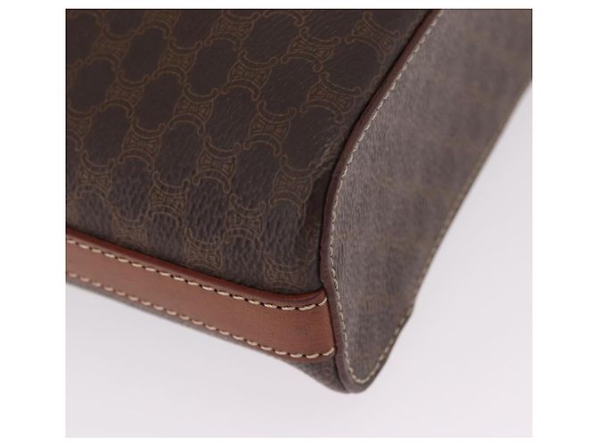 Céline CELINE Macadam Canvas Vanity Handtasche PVC Leather 2way Brown Gold Auth ep16269 Braun Golden - Ansicht 18
