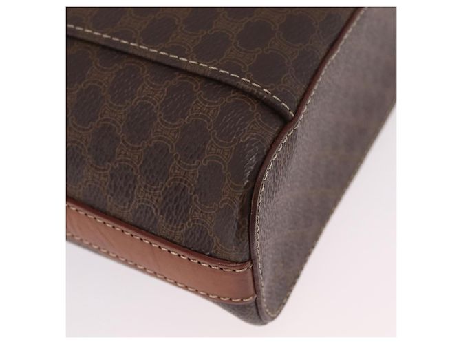 Céline CELINE Macadam Canvas Vanity Handtasche PVC Leather 2way Brown Gold Auth ep16269 Braun Golden - Ansicht 20