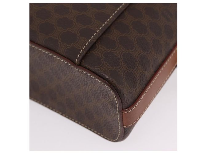 Céline CELINE Macadam Canvas Vanity Handtasche PVC Leather 2way Brown Gold Auth ep16269 Braun Golden - Ansicht 21