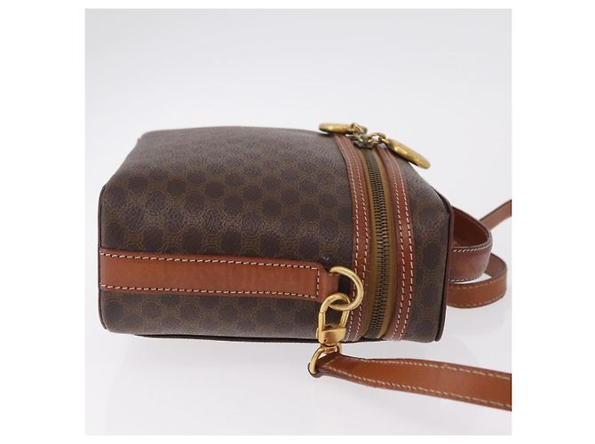 Céline CELINE Macadam Canvas Vanity Handtasche PVC Leather 2way Brown Gold Auth ep16269 Braun Golden - Ansicht 3