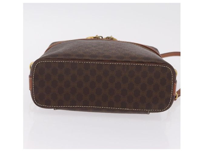 Céline CELINE Macadam Canvas Vanity Handtasche PVC Leather 2way Brown Gold Auth ep16269 Braun Golden - Ansicht 5