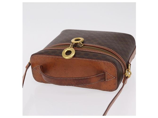 Céline CELINE Macadam Canvas Vanity Handtasche PVC Leather 2way Brown Gold Auth ep16269 Braun Golden - Ansicht 6