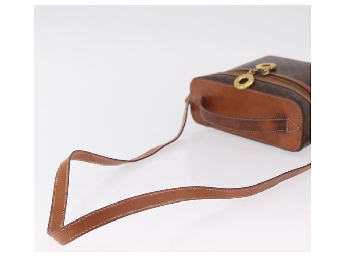 Céline CELINE Macadam Canvas Vanity Handtasche PVC Leather 2way Brown Gold Auth ep16269 Braun Golden - Ansicht 7