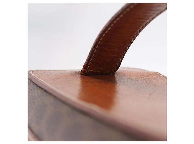 Céline CELINE Macadam Canvas Vanity Handtasche PVC Leather 2way Brown Gold Auth ep16269 Braun Golden - Ansicht 9