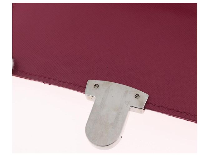 Borsa a tracolla con catena PRADA Nylon Rosa Argento Auth 206227A - vista 22