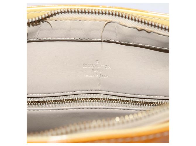 LOUIS VUITTON Monogram Vernis Houston Hand Bag Beige M91004 LV Auth ep16235 - view 10