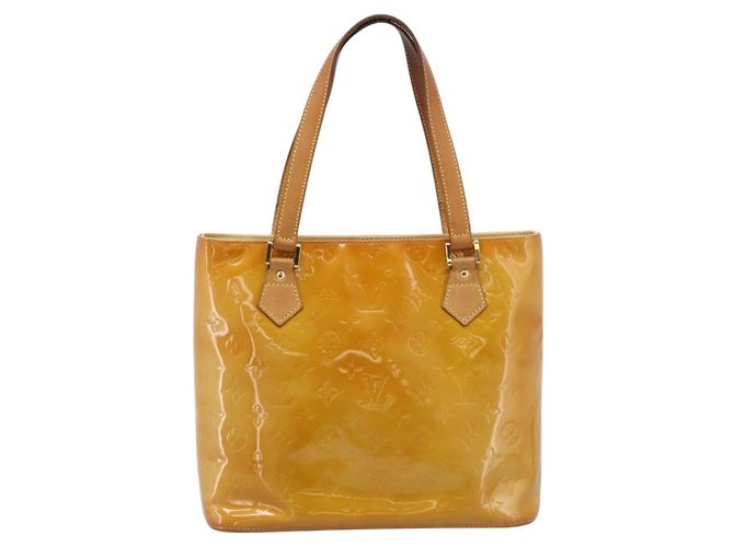 LOUIS VUITTON Monogram Vernis Houston Hand Bag Beige M91004 LV Auth ep16235 - view 13