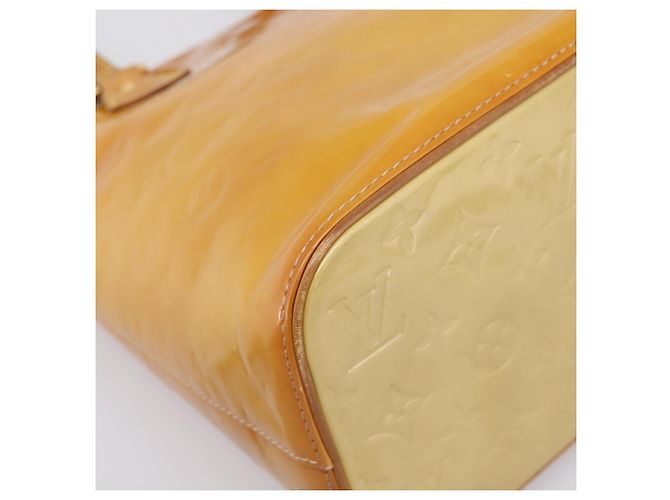 LOUIS VUITTON Monogram Vernis Houston Hand Bag Beige M91004 LV Auth ep16235 - view 14
