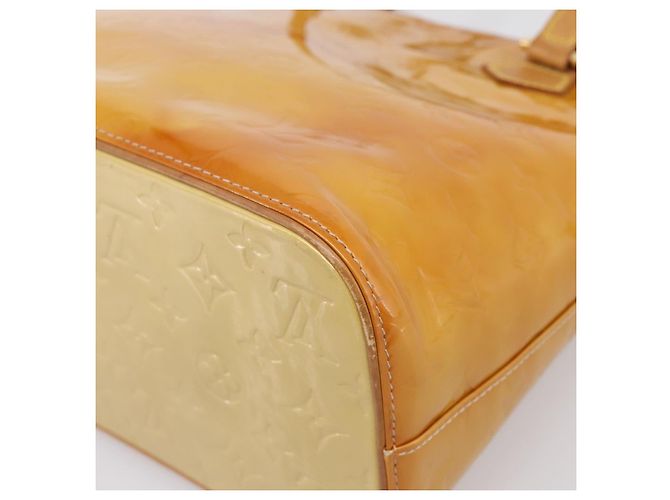 LOUIS VUITTON Monogram Vernis Houston Hand Bag Beige M91004 LV Auth ep16235 - view 15