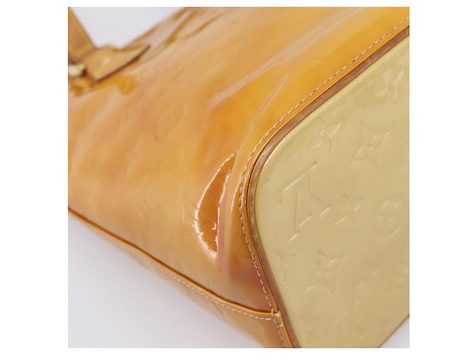 LOUIS VUITTON Monogram Vernis Houston Hand Bag Beige M91004 LV Auth ep16235 - view 16