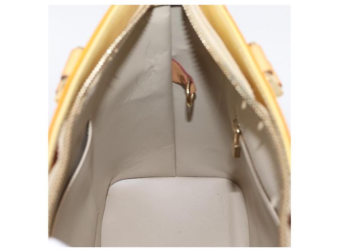 LOUIS VUITTON Monogram Vernis Houston Hand Bag Beige M91004 LV Auth ep16235 - view 19