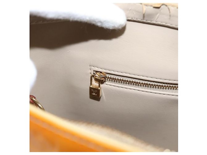 LOUIS VUITTON Monogram Vernis Houston Hand Bag Beige M91004 LV Auth ep16235 - view 20