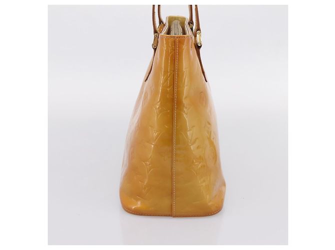 LOUIS VUITTON Monogram Vernis Houston Hand Bag Beige M91004 LV Auth ep16235 - view 3