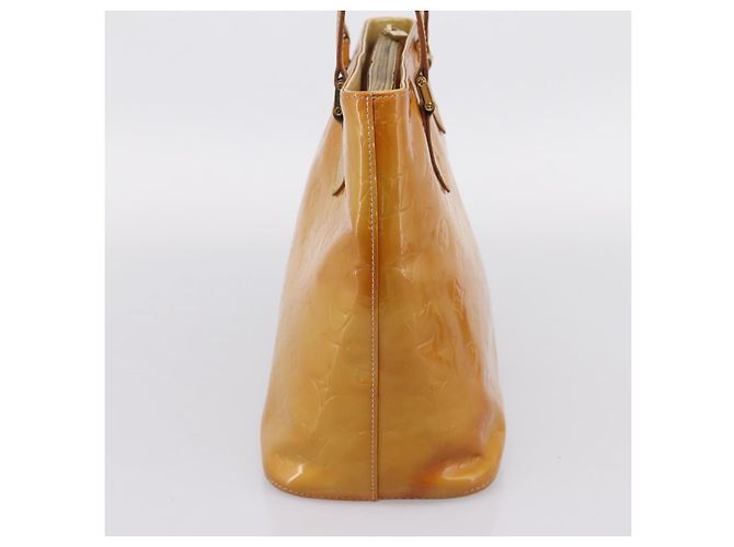LOUIS VUITTON Monogram Vernis Houston Hand Bag Beige M91004 LV Auth ep16235 - view 4