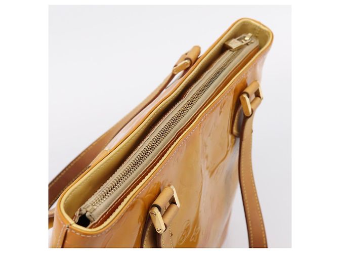 LOUIS VUITTON Monogram Vernis Houston Hand Bag Beige M91004 LV Auth ep16235 - view 6