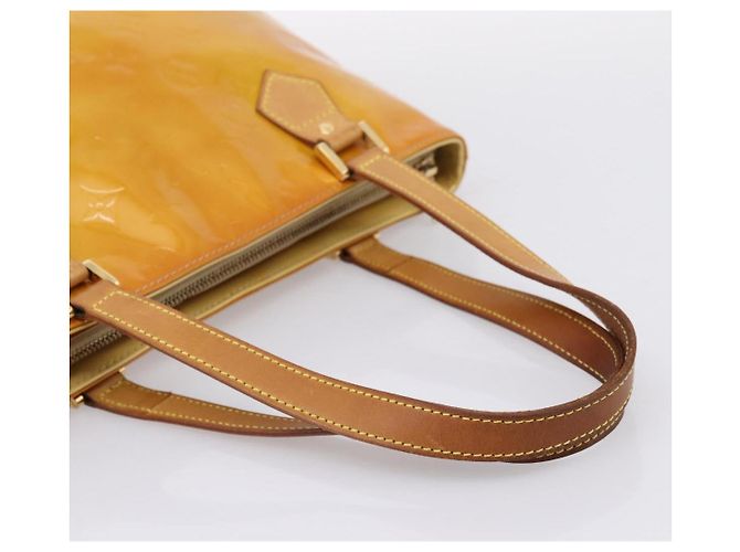LOUIS VUITTON Monogram Vernis Houston Hand Bag Beige M91004 LV Auth ep16235 - view 7