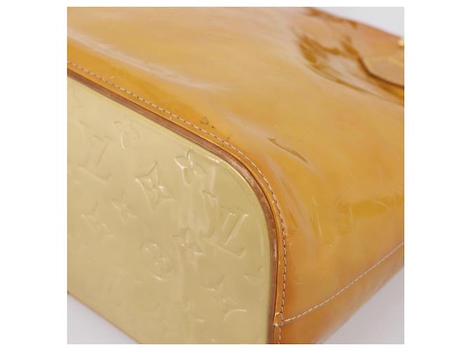 LOUIS VUITTON Monogram Vernis Houston Hand Bag Beige M91004 LV Auth ep16235 - view 9