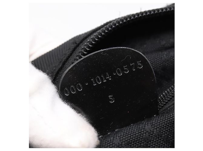 Borsa a mano GUCCI Bamboo Nylon Nero Argento 000 1014 0575 Auth ep16141 - vista 12