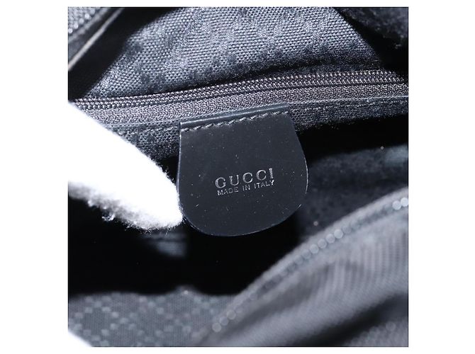 Borsa a mano GUCCI Bamboo Nylon Nero Argento 000 1014 0575 Auth ep16141 - vista 17