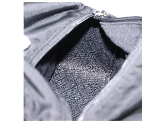 Borsa a mano GUCCI Bamboo Nylon Nero Argento 000 1014 0575 Auth ep16141 - vista 18