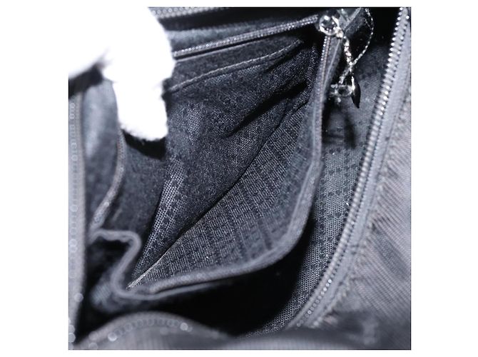 Borsa a mano GUCCI Bamboo Nylon Nero Argento 000 1014 0575 Auth ep16141 - vista 21
