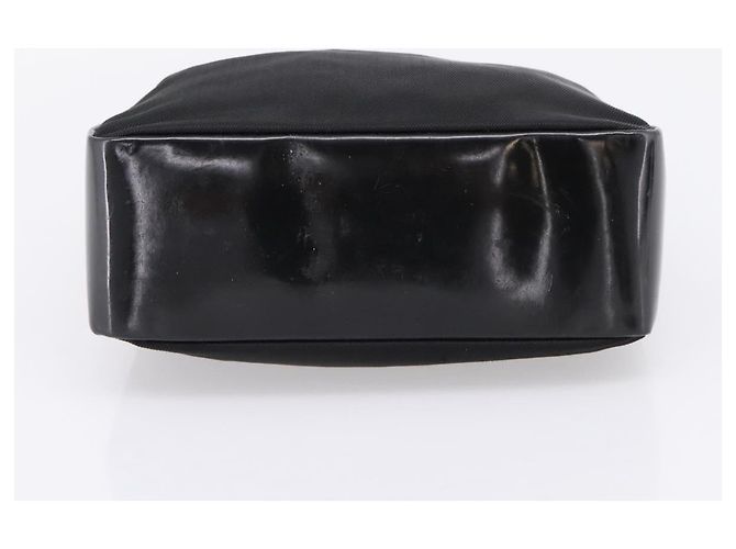 Borsa a mano GUCCI Bamboo Nylon Nero Argento 000 1014 0575 Auth ep16141 - vista 5